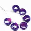 Purple Chalcedony Faceted Pear Drops Briolette Total 6 Beads and Size 13mm approx. Chalcedony is a cryptocrystalline variety of quartz. Comes in many colors such as blue, pink, aqua. Also known to lower negative energy for healing purposes. 